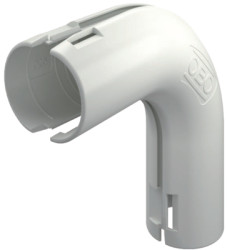 Fitting pipe bend, 90°, (L x H) 91 x 28 mm, head Ø 25 mm, PP, white, for M25, 2154066