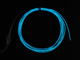 High Brightness Blue Electroluminescent (EL) Wire - 2.5 meters (High brightness, long life)