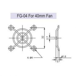FG-05 Osłona metalowa do wentylatora 52x52mm