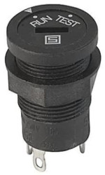 Przełącznik obrotowy, DPST, 6,3 A, 250V ac, 2-położeniowy, IP40, Schurter