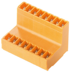 Pin header, 8 pole, pitch 3.81 mm, straight, orange, 1034510000