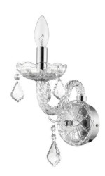 Kinkiet w stylu świecznikowym z kryształowymi elementami CRISTALLO do sypailni LP-2940/1W Light Prestige