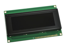 Wyświetlacz; LCD; alfanumeryczny; CB2004AVTW06; 20x4; biały; Kolor tła: czarny; podświetlenie LED; 77mm; 26,5mm; AV-Display; RoH