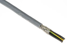 Kabel sterowniczy CY 7-żyłowy Ekranowany Polichlorek winylu PVC, 0,5 mm², 50m, 9 A, Ø 7.5mm, RS PRO