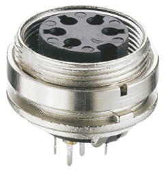 Gniazdo Din 8 -pinowe Żeński Montaż na panelu M16 60 V AC