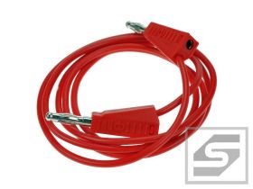 Przewód pomiarowy 22.100.100.1;PVC; czerwony;2xwtyk ban.4mm;1m;0.75mm2