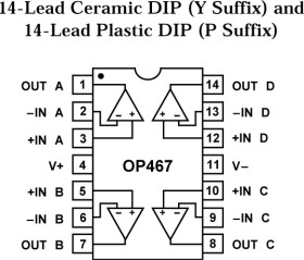Quad Precision, High Speed Operational Amplifier