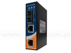 IMC-121FB-SS-SC, Media konwerter przemysłowy, DIN, 2x 10/100TX (RJ-45) + 1x 100FX (SM SC)