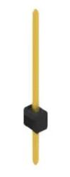 Pin header, 1 pole, pitch 2.54 mm, straight, black, 10046670