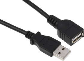 Kabel USB Złącze A USB A Złącze B USB A dł. 900mm Przewód przedłużający USB USB 2.0 kolor: Czarny