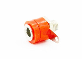 Gniazdo bananowe na panel 4mm 19A; 30Vac / 60Vdc; czerwony