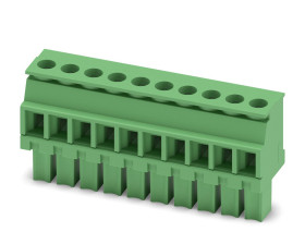 Wtykowy blok zaciskowy 10 -pinowe raster 3.81mm Montaż na kablu Żeński Phoenix Contact