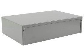 Obudowa Aluminium, stal szerokość zew. 203 mm długość zew. 305 mm wys. zew. 76 mm Hammond Szary