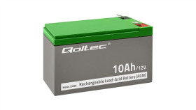 Qoltec Akumulator Agm 12V 10Ah Bezobsługowy Wydajny Longlife Do Ups, Security