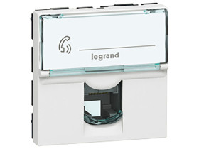 MOSAIC Gniazdo telefoniczne RJ12 białe 6 styków 078732 LEGRAND