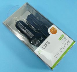 ŁAD.SAM.5V/2,1A micro.USB+USB M-LIFE