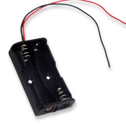Koszyk na baterie akumulatorki 2x AAA R3 3V ze sprężynkami + 15cm kabel