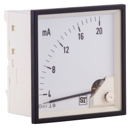 Amperomierz analogowy panelowy DC zakres 4 → 20mA wysokość wycięcia: 92mm wartość 20mA +55°C Sifam Tinsley