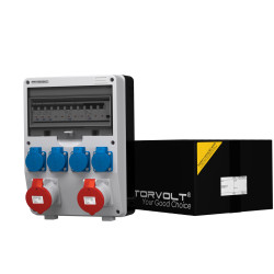 Rozdzielnica budowlana TD-S/FI 2x32A 4x230V gniazda Mennekes Doktorvolt DV-9344-F