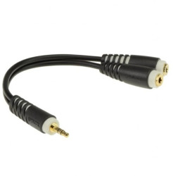 KLOTZ JR17 Przejście Adapter AUX mini Jack 3,5mm Stereo (wtyk) / 2x mini Jack 3,5mm Stereo (gniazdo) na kablu