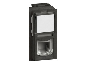 LIVING NOW Gniazdo RJ11 - 1 moduł - czarne KG4258RJ11 LEGRAND