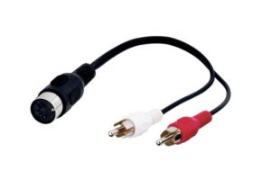 PRZEWOD DIN GNIAZDO 2RCA 0.2M