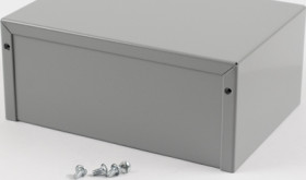 Aluminum enclosure, (L x W x H) 178 x 127 x 76 mm, gray (RAL 7046), IP32, 1411Q