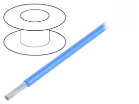 Przewód na rolce o długości 30,5m linka Cu, 300V PVC niebieski 16 AWG 3254 BL005