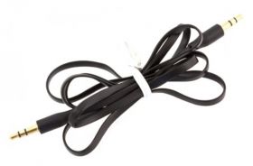 PRZEWOD JACK JACK 3,5ST. 1M PLASKI CZARN