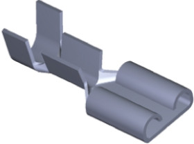 Konektor płaski Żeński 6.35 x 0.81mm długość 19.18mm Izolacja: Nieizolowane Cyna