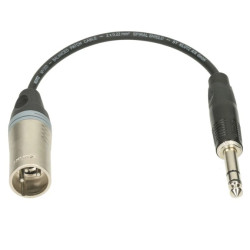 KLOTZ Przejściówka XLR 3-pin (wtyk) / Jack 6,3mm Stereo (wtyk) 0,2m