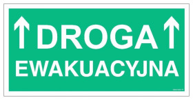 ZNAK - AC051 Droga ewakuacyjna 100 x 50 cm PS - Płyta 1mm foto.