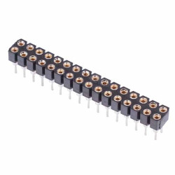 32 Pin Double Row Turned Pin Socket Connector 2.54mm