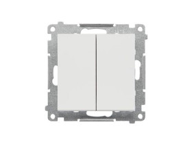 SIMON 55 Wyłącznik krzyżowy podwójny bez piktogramu szybkozłącza jasnoszary mat TW7/2.01/X/114 KONTAKT SIMON