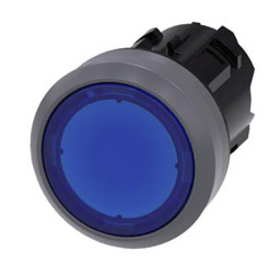 Przycisk, Ø 29.5mm, IP66, IP67, IP69K, kolor: Niebieski, Siemens, SIRIUS ACT 3SU10