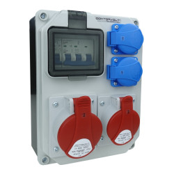 Uzbrojona rozdzielnica budowlana HL-S 32A 16A 2x230V Doktorvolt DV-5354-F