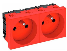 Gniazdo podwójne 0 stopni NF czerwone STD-F0 SRO2 6120178