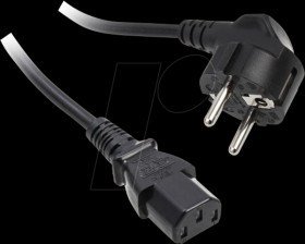 KKTP01 Kolink mains cable, 1.8 m, black, C13