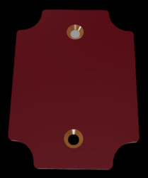 Mounting plate, hard paper, (L x W x H) 56.5 x 41.5 x 1.5 mm, natural, for M/T 206, EM/ET 206, 22000200