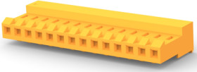 Socket housing, 14 pole, pitch 3.96 mm, straight, orange, 4-640426-4