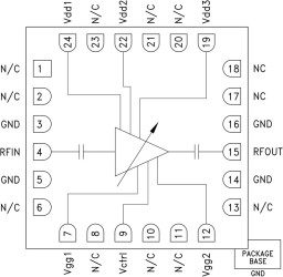 Analog Variable Gain Amplifier SMT, 17 to 27 GHz