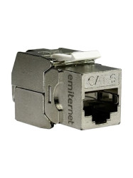 Gniazdo RJ45 STP kat. 6 keystone białe (beznarzędziowe), slim