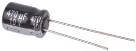 Kondensator 470μF 10V dc Radialny, Otwór przelotowy Panasonic roztaw: 3.5mm 8 x 11.5mm