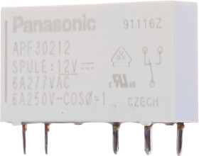 Przekaźnik mocy 12V dc SPDT Panasonic 170mW, montaż PCB 847Ω