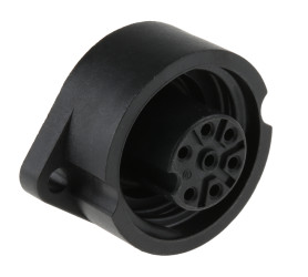 Złącze wielostykowe przemysłowe 7-pinowe, panelowe Gniazdo binder