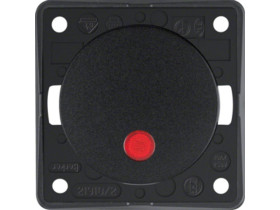 Integro Flow Wyłącznik kontrolny z czerwoną soczewką 2-biegunowy czarny 937522510 HAGER