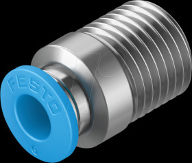 153014 Screw connection, straight, with internal hexagon, R1/4 &lt;&gt; dia.