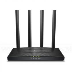 TP-Link Archer C6U, Bezprzewodowy router dwupasmowy Dual-band AC1200, standard AC, 1200Mb/s, gigabitowe porty Ethernet