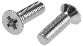 Śruby maszynowe M6 łeb z łbem stożkowym Stalowe długość 20.0mm skok 1.0mm