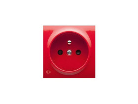 SIMON 54 Pokrywa gniazda pojedynczego z przesłonami antybakteryjny czerwony DGZ1ZP/AB22 KONTAKT SIMON